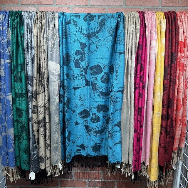 Pashmina - Skeleton Floral-hotRAGS.com