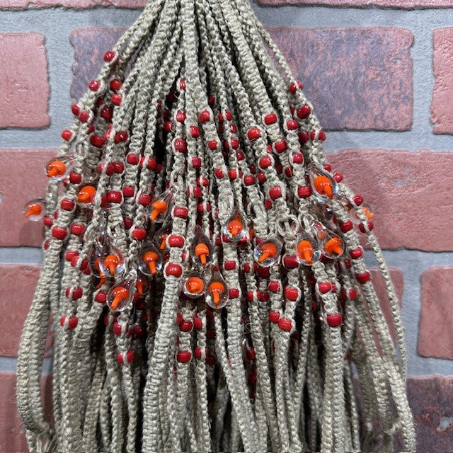 Necklace - Hemp Mushroom - Orange-hotRAGS.com