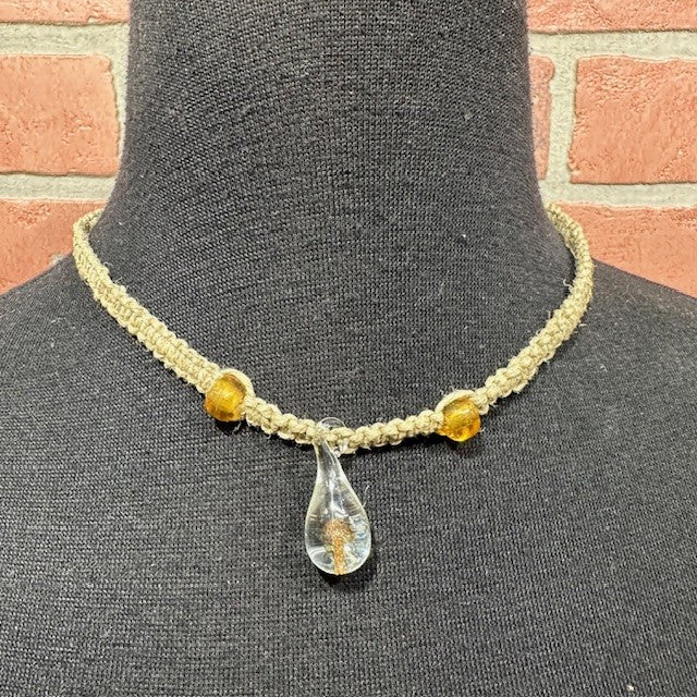 Necklace - Hemp Mushroom - Amber-hotRAGS.com