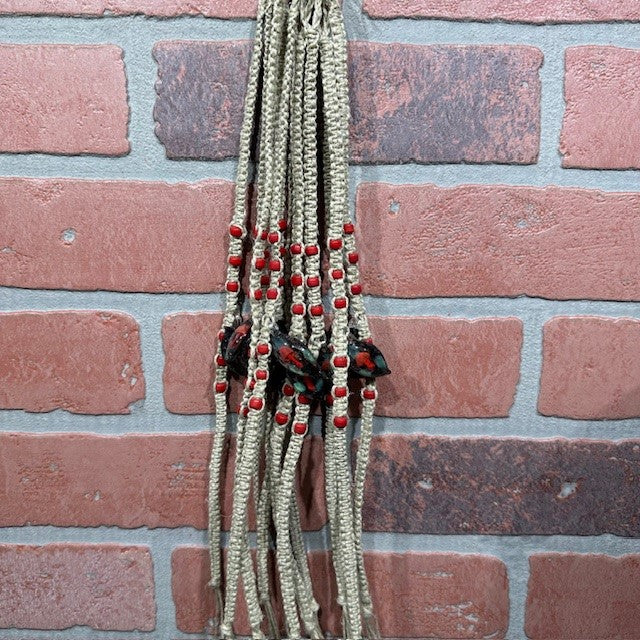 Necklace - Hemp Shroom Teardrop - Red