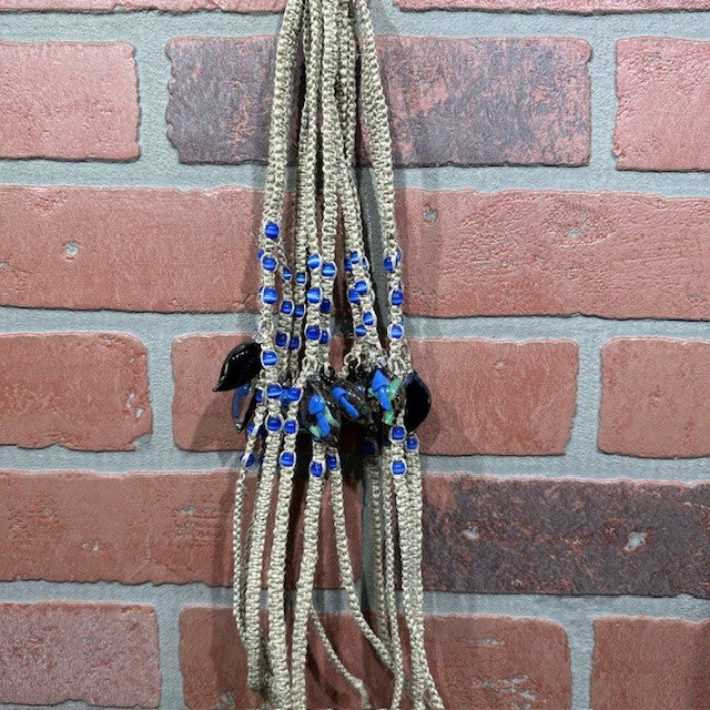 Necklace - Hemp Shroom Teardrop - Blue