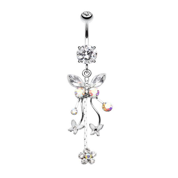 Belly Ring - Butterfly Fluttering-hotRAGS.com