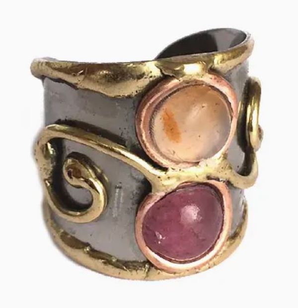 Ring - Mixed Metal Stone-hotRAGS.com