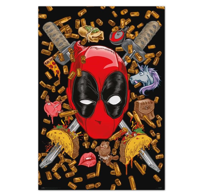 Poster - -Deadpool - Bullets and Chimichangas - 24x36-hotRAGS.com