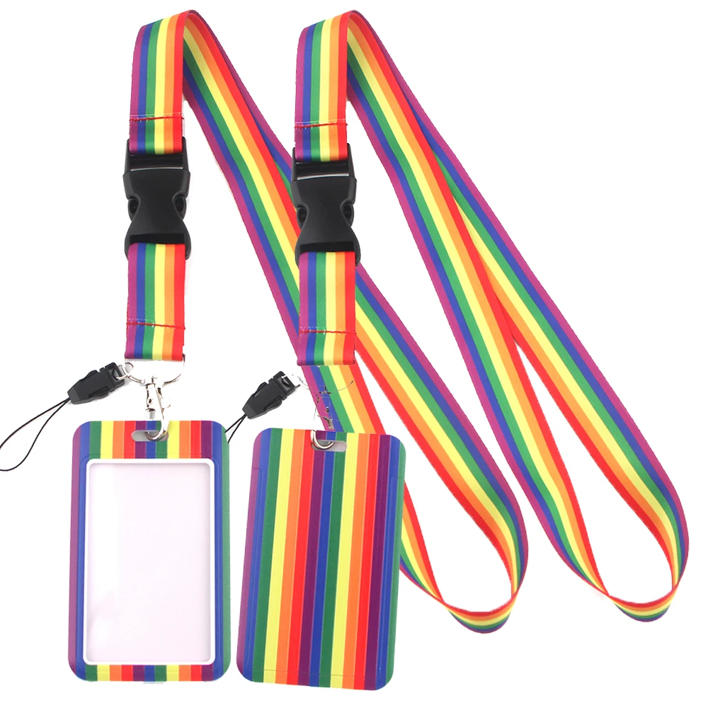 Lanyard - Rainbow ID Card Holder-hotRAGS.com