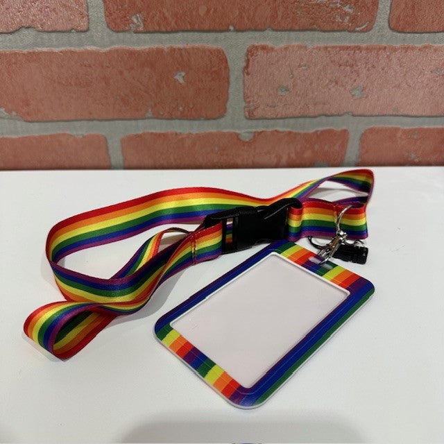 Lanyard - Rainbow ID Card Holder-hotRAGS.com