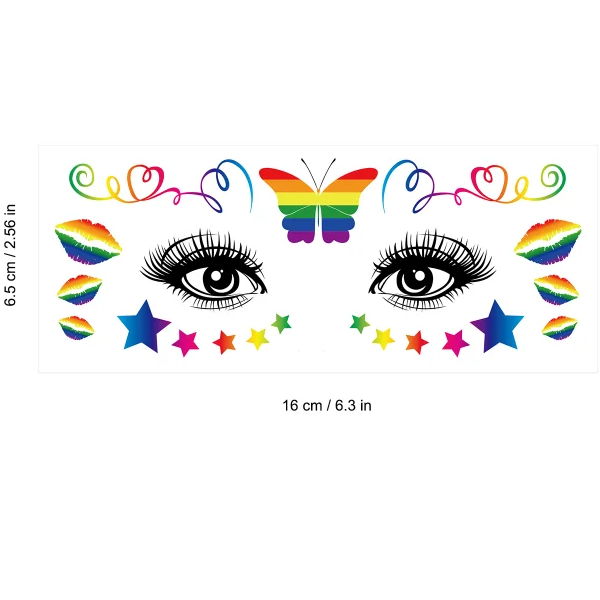 Tattoo - Face Pride - Butterfly-hotRAGS.com