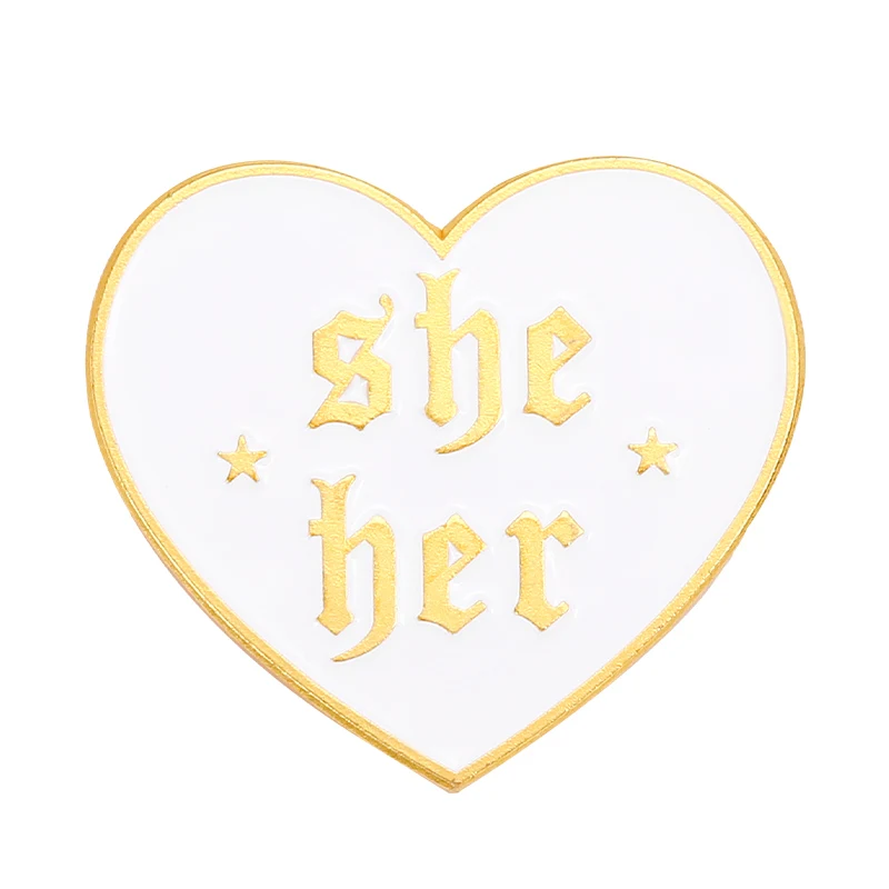 Pin - Heart Pronoun - She/Her-hotRAGS.com