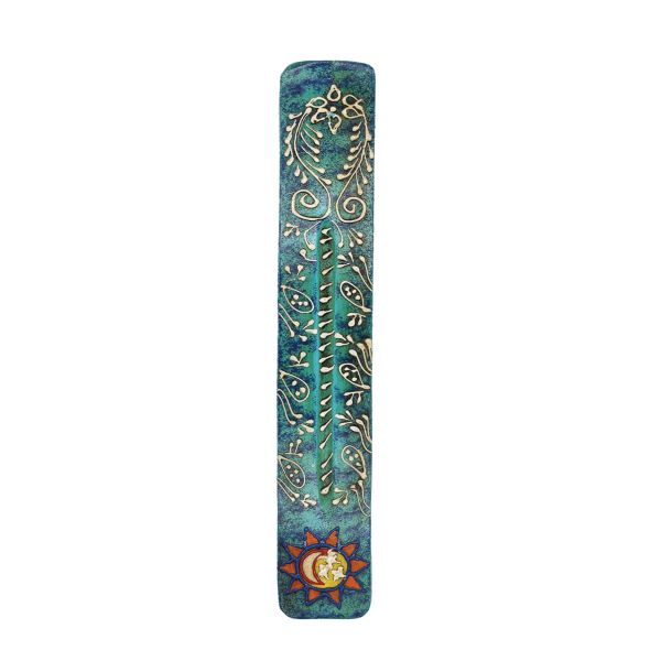 Incense Burner - Blue Teal Wood-hotRAGS.com