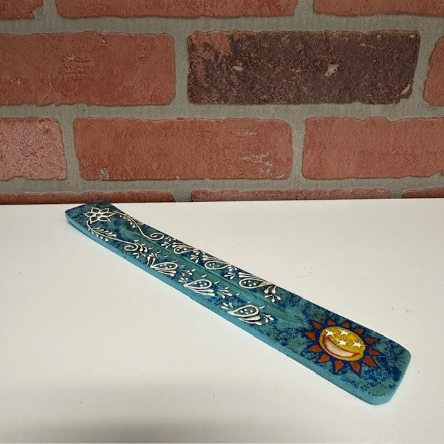 Incense Burner - Blue Teal Wood-hotRAGS.com