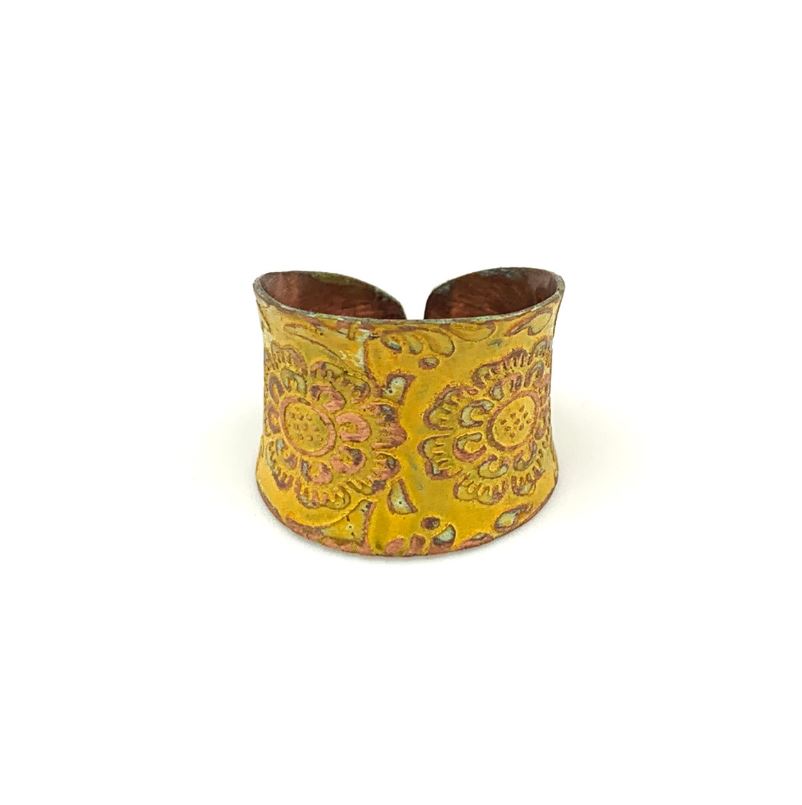 Ring - Copper Patina Ring - Yellow Colored-hotRAGS.com