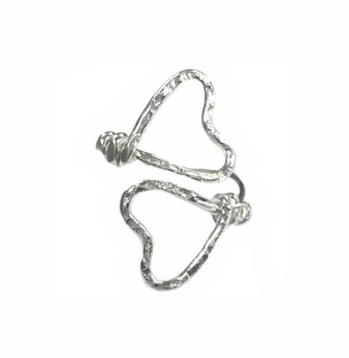 Ring - Wire Wrapped Heart - Silver-hotRAGS.com