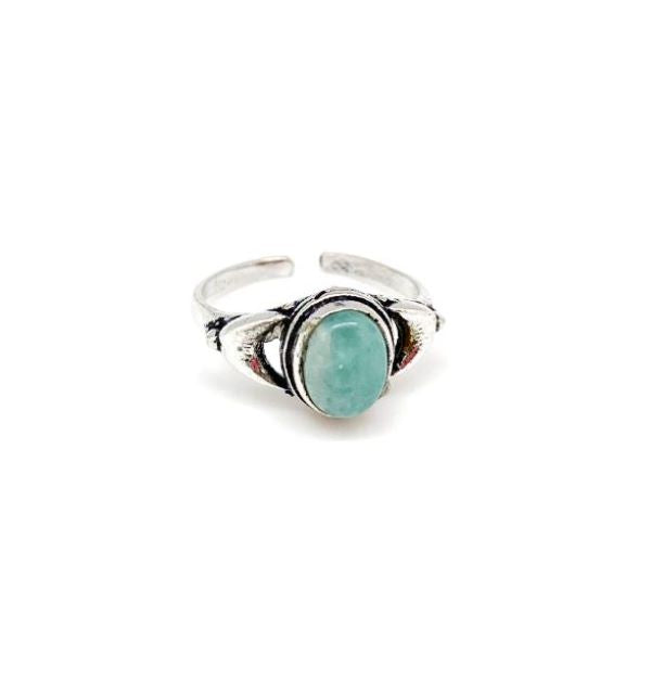 Ring - Silver Amazonite Oval-hotRAGS.com