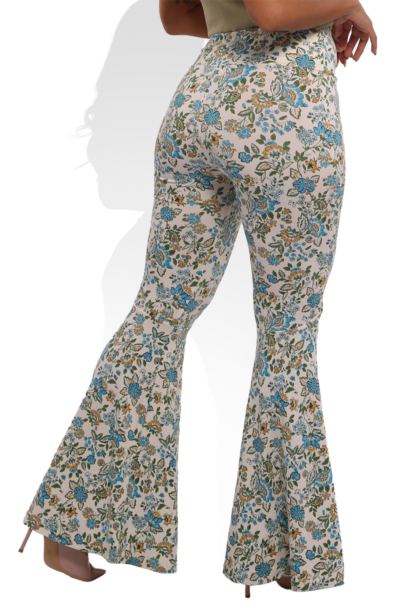 Palazzo Pants - Blue Floral-hotRAGS.com