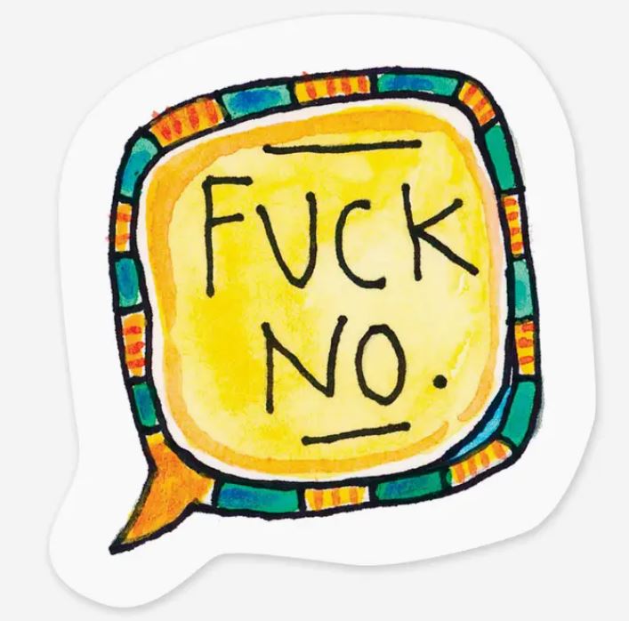 Sticker - Fuck No-hotRAGS.com