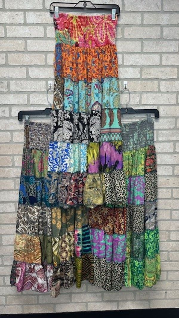 Skirt - Maxi Patch Multi-Tiered-hotRAGS.com