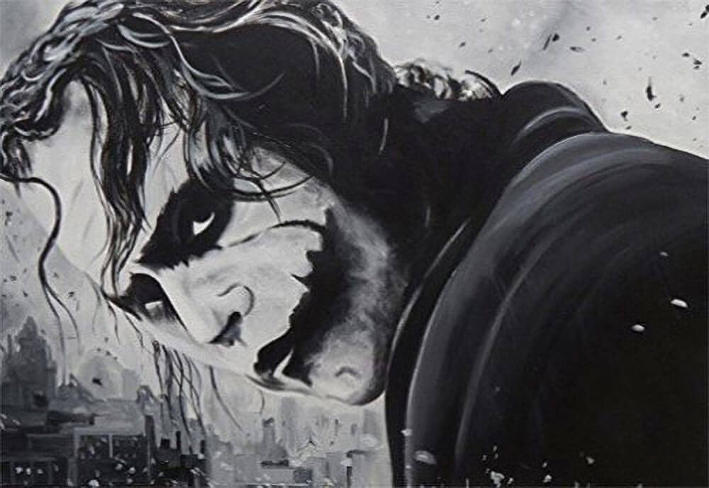 Poster - Joker Black White - 36" X 24"-hotRAGS.com