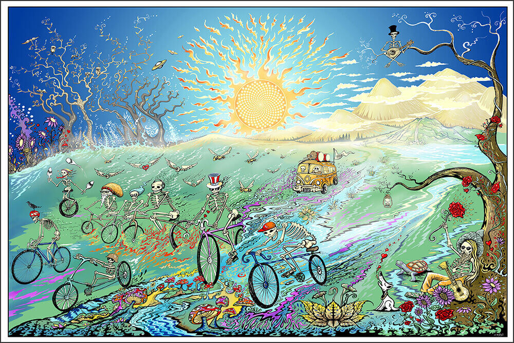 Poster - Grateful Dead Summer Tour Poster - 36" X 24"-hotRAGS.com