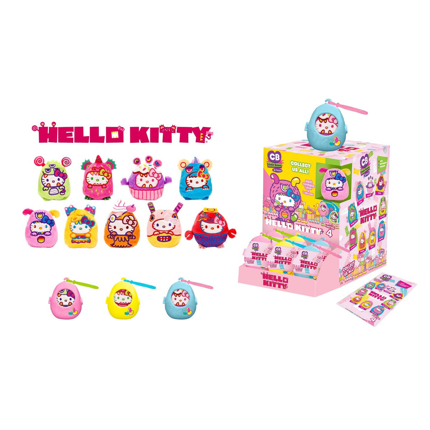 Cutie Beans - Sanrio - Sweet Kaiju Hello Kitty 3" Keychains-hotRAGS.com