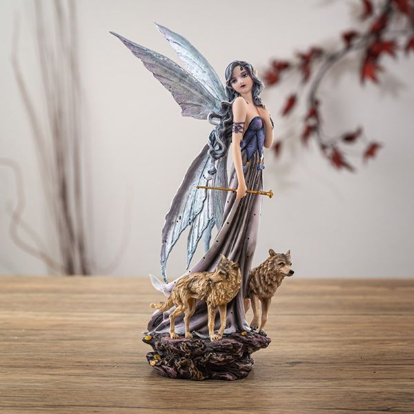 Statue - Fairy With Wolves-hotRAGS.com