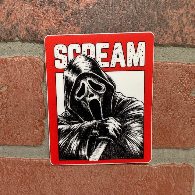 Sticker - Ghostface Square-hotRAGS.com