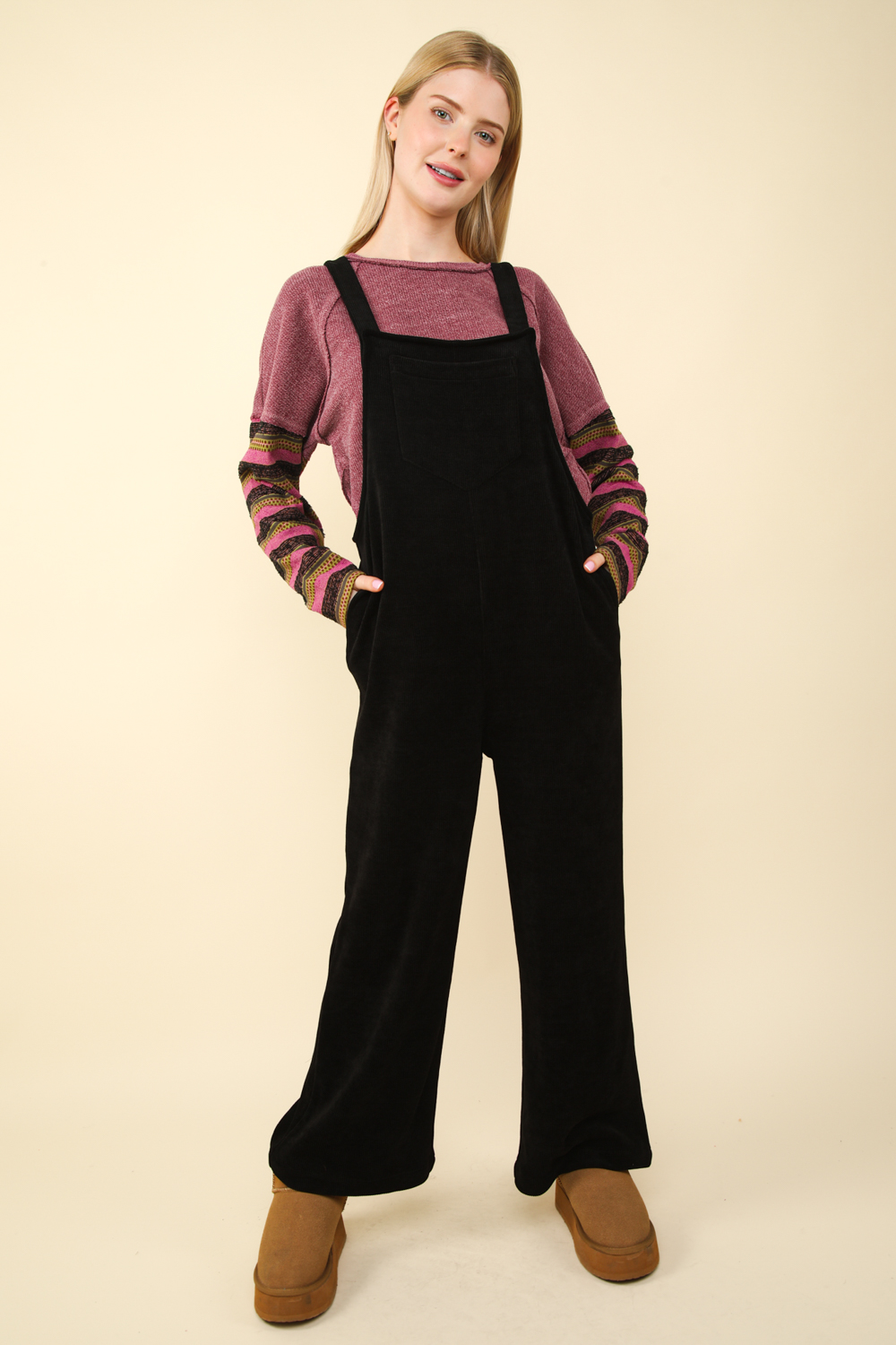 Overalls - Corduroy - Black-hotRAGS.com