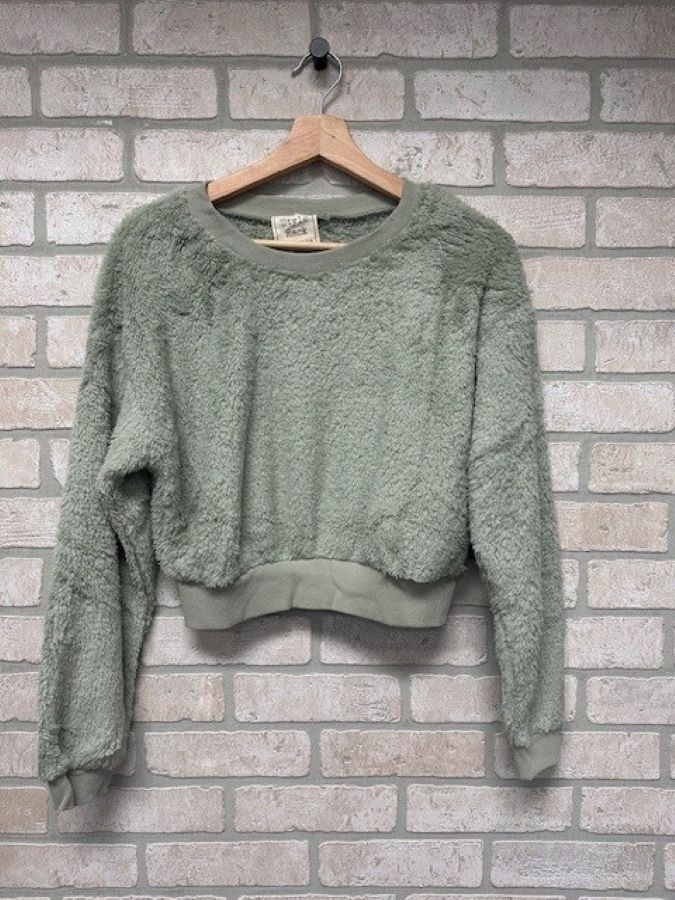Sweater - Long Sleeve Fleece - Sage-hotRAGS.com