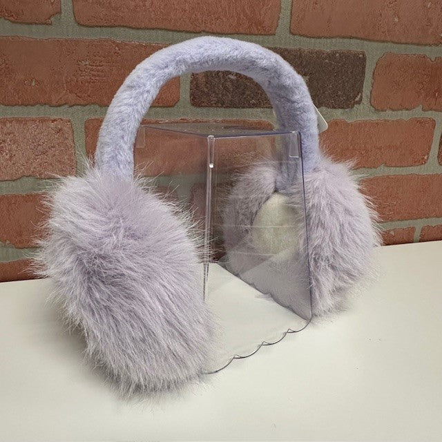 Earmuffs - Lavendar Fuzzy-hotRAGS.com
