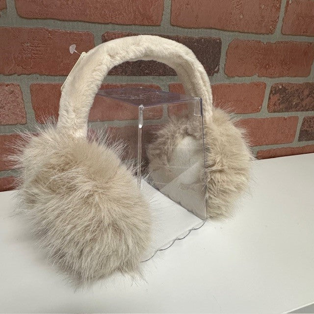 Earmuffs - Beige Fuzzy-hotRAGS.com