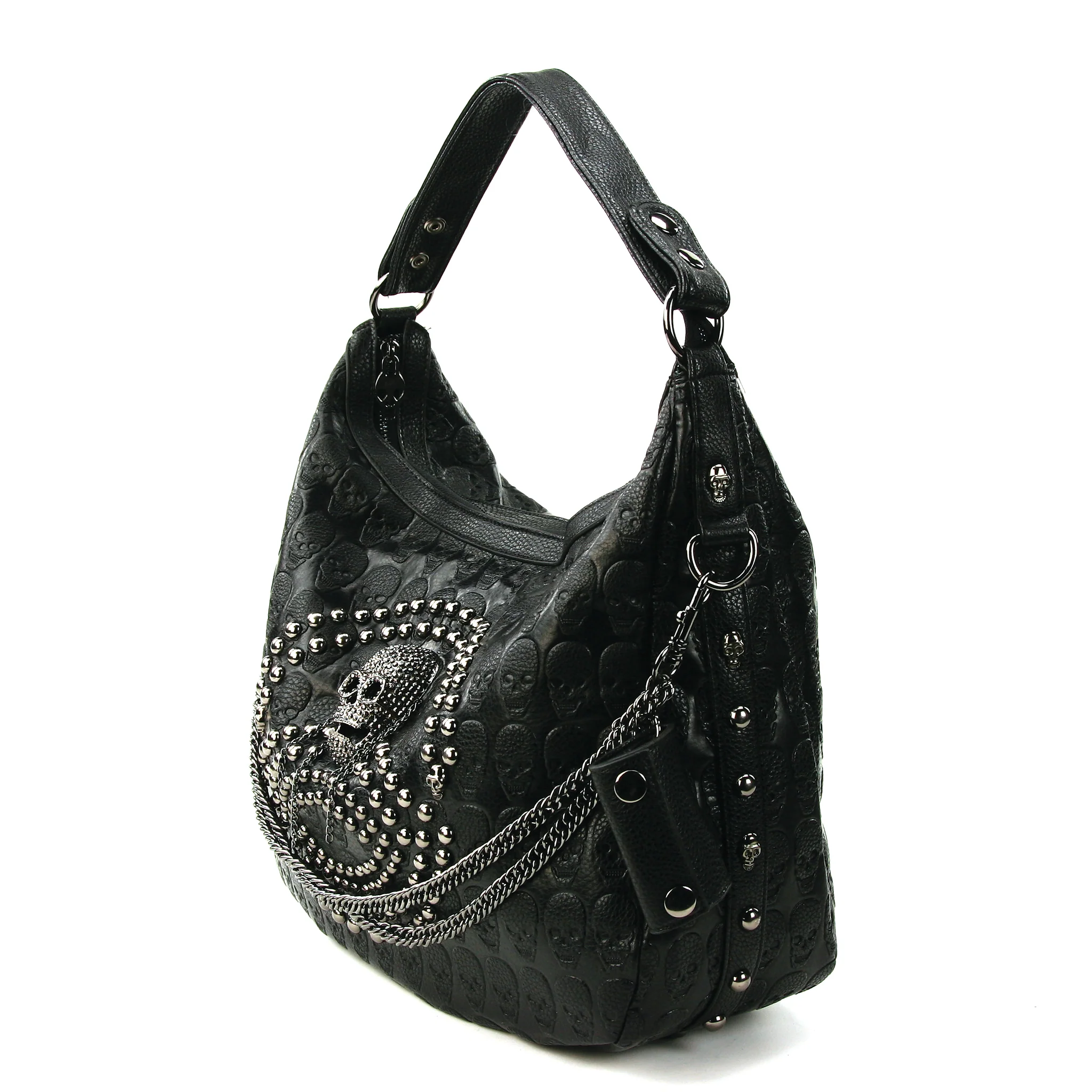Bag - Studded Skull Hobo-hotRAGS.com