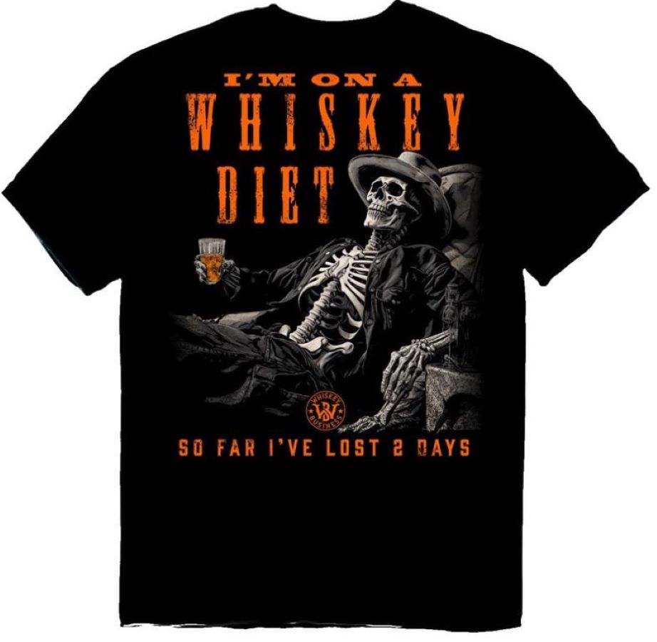 T Shirt - I'm On A Whiskey Diet-hotRAGS.com
