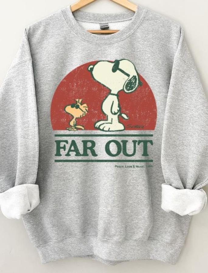 Sweatshirt - Snoopy Far Out-hotRAGS.com