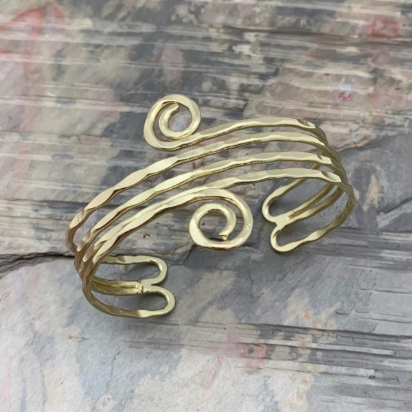Bracelet - Cuff Adjustable Small Spiral