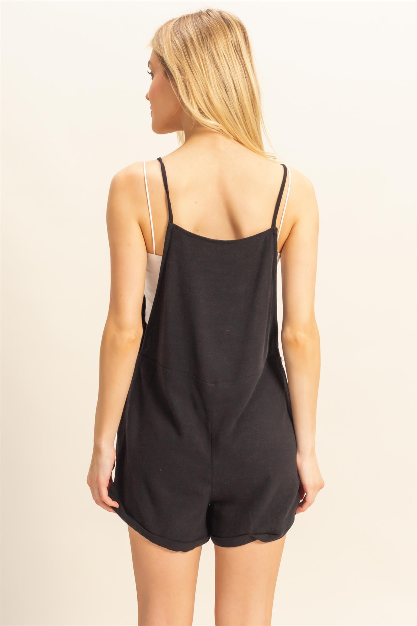 OVERALLS - SHORTS - BLACK-hotRAGS.com
