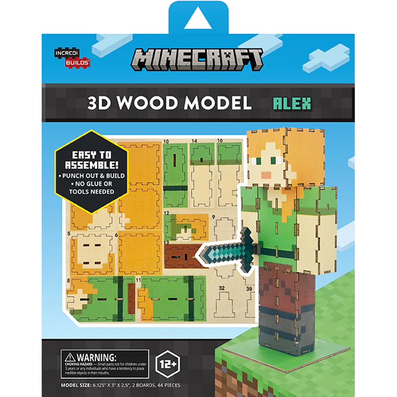 Toy - Minecraft Alex 3d Wood