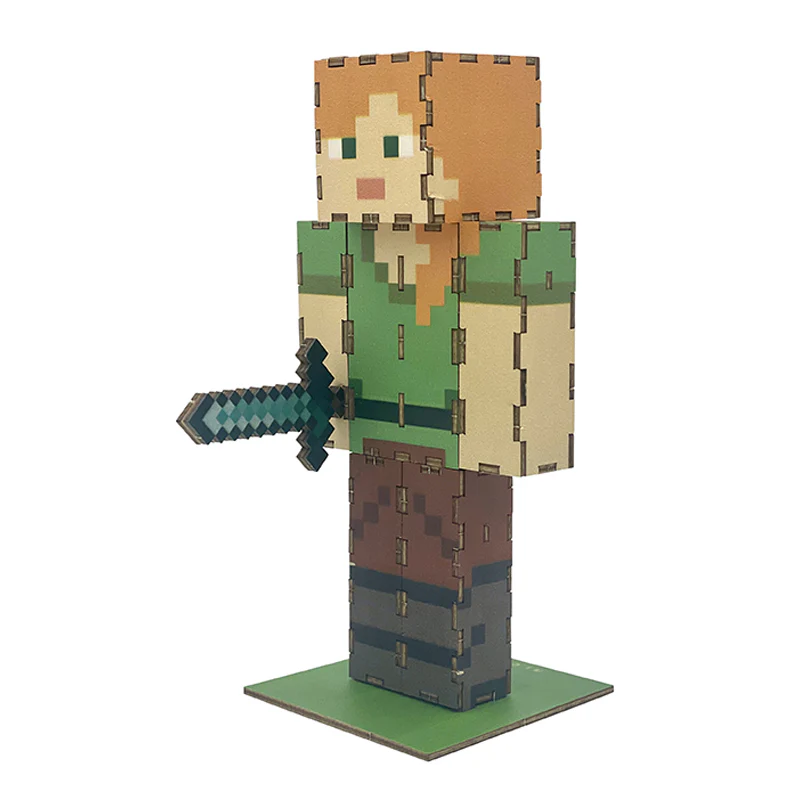 Toy - Minecraft Alex 3d Wood