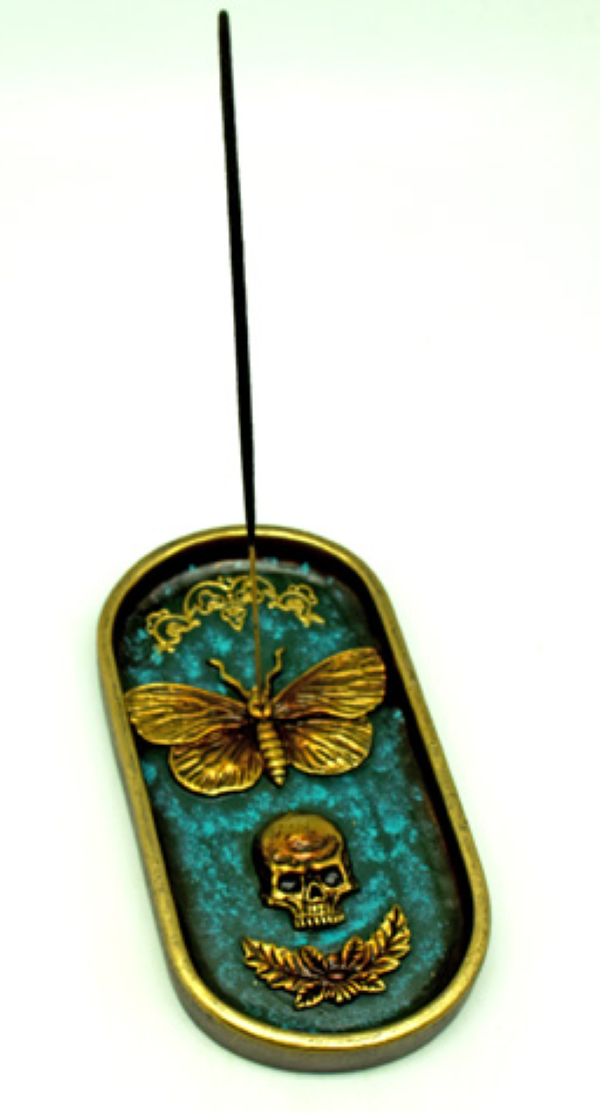 Incense Burner - Moth Skull