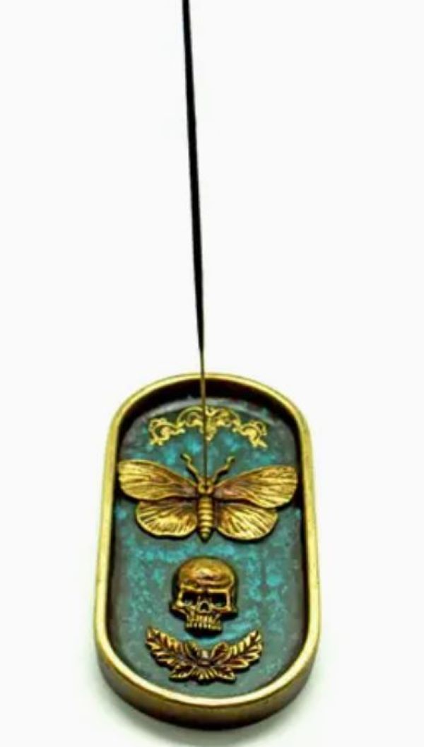 Incense Burner - Moth Skull