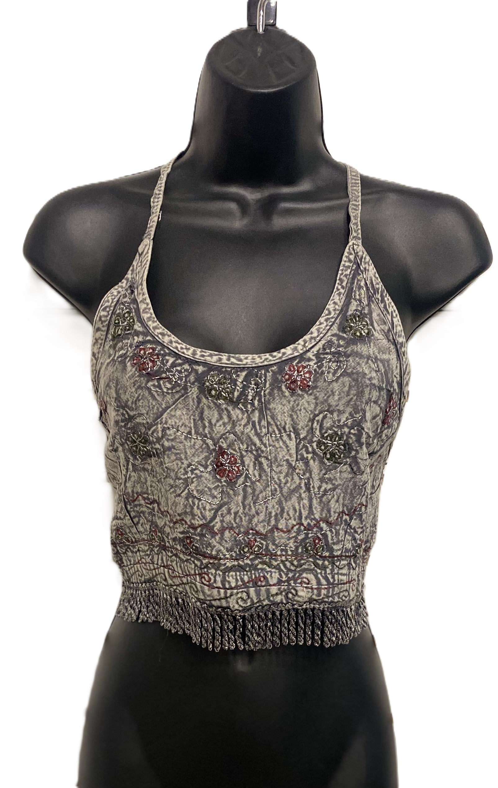 Jr Top - Acid Wash Tie Top