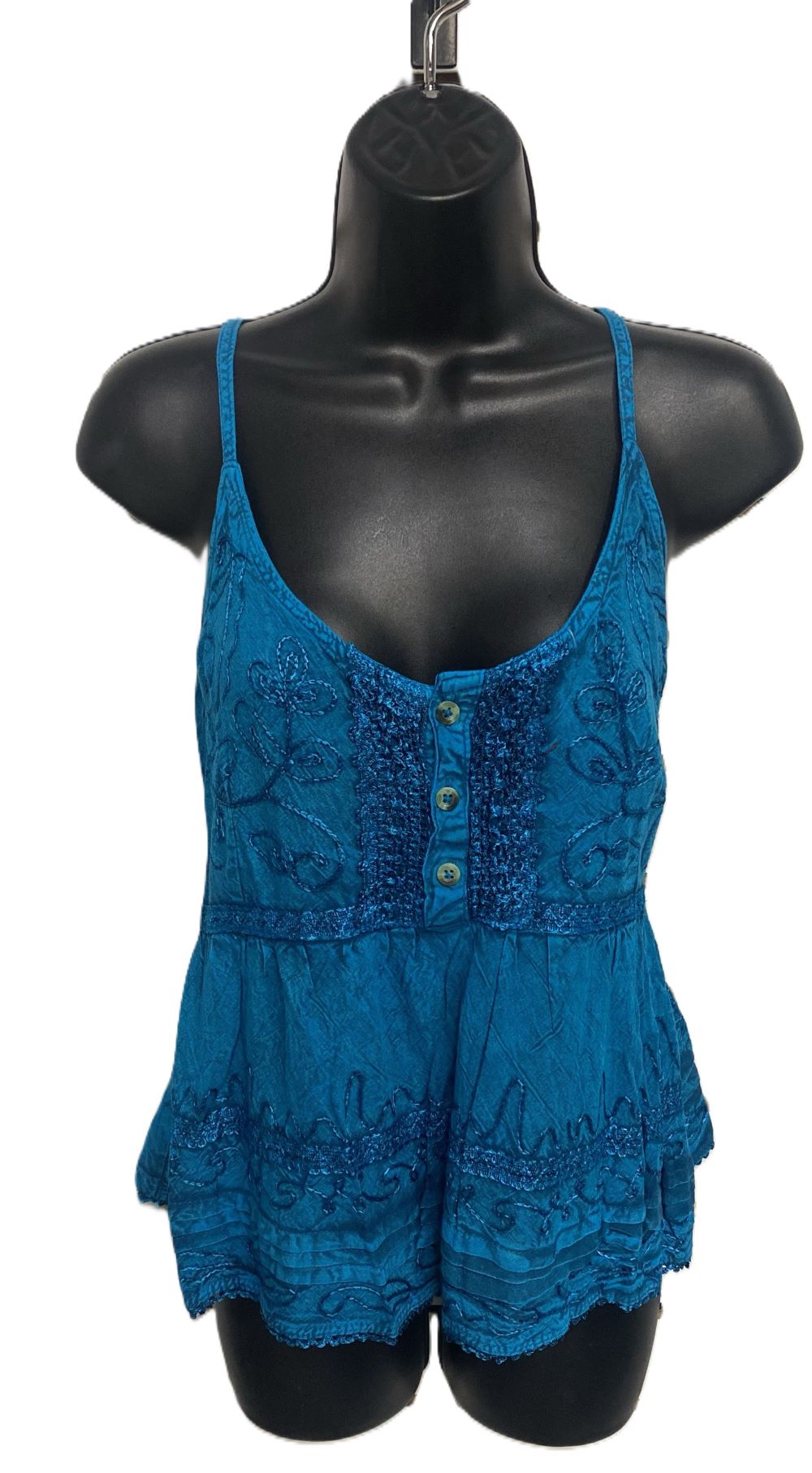 Jr Tank Top - Acid Wash Tank Top Buttons