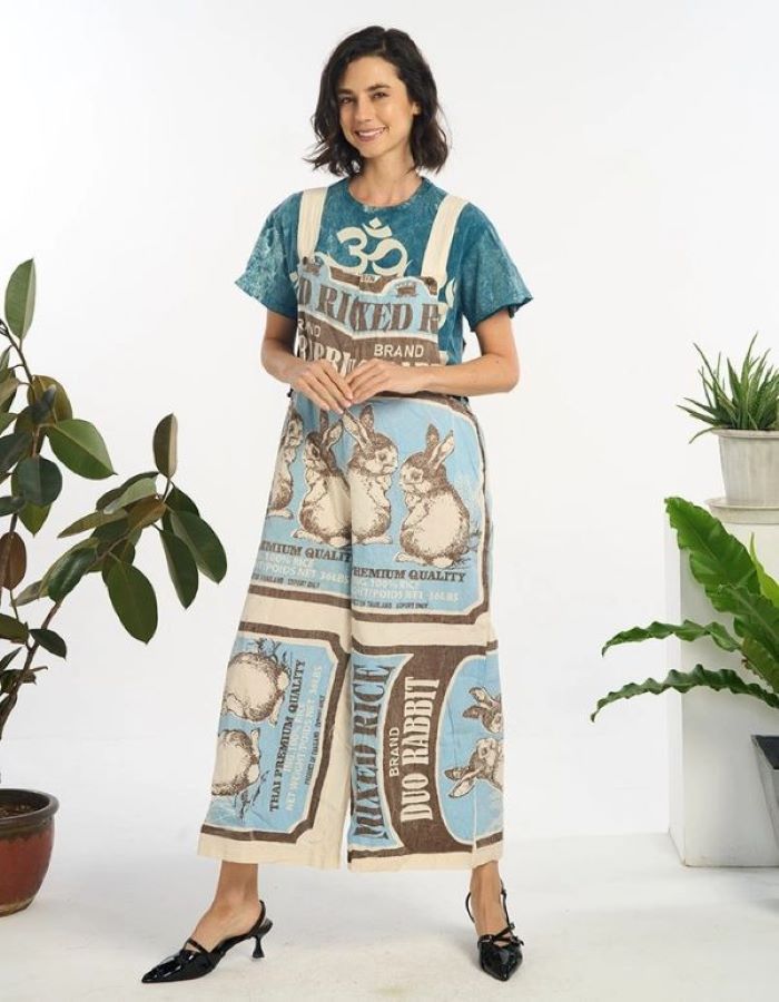 Overalls - Wide Leg Recycled - Rabbit