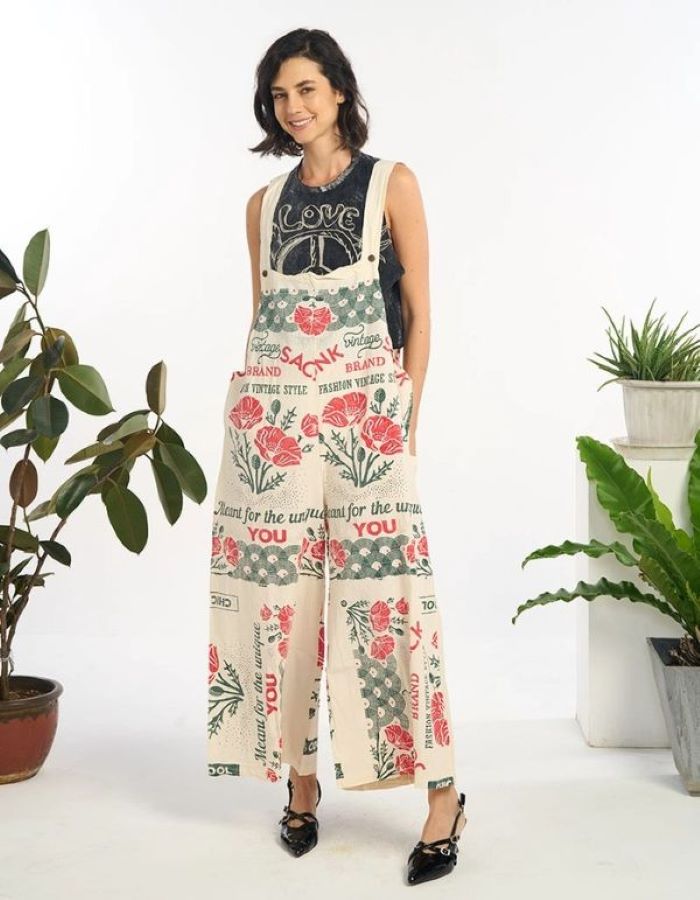 Overall - Wide Leg Recycled - Poppy