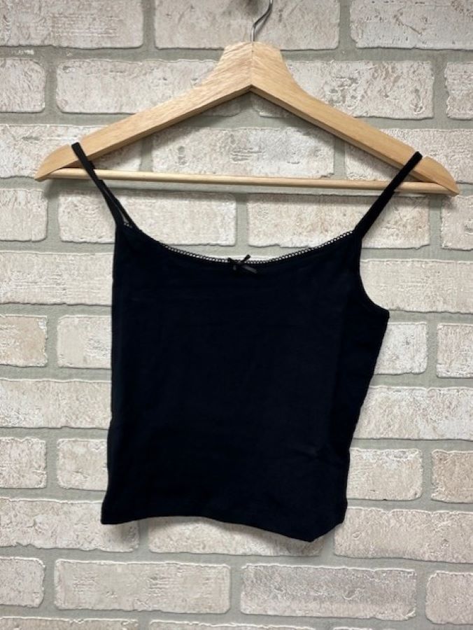 Tank Top Top - Crop Scallop Lace - Black - hotRAGS.com
