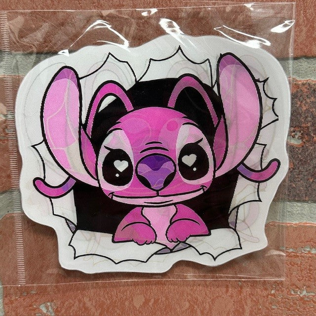 Sticker - 3D Stitch Angel Pink
