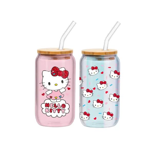 Glass Tumbler - Hello Kitty 2pk