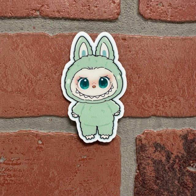 Sticker Labubu Pastel Green