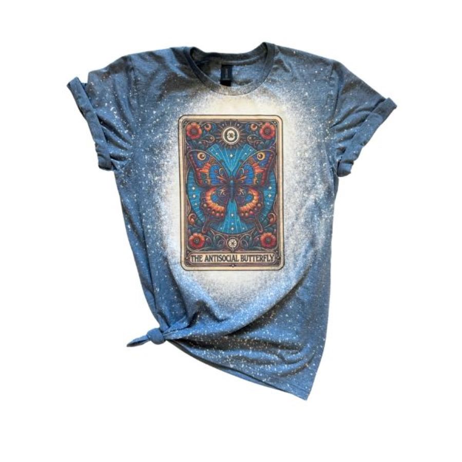 T Shirt - Antisocial Butterfly Ble