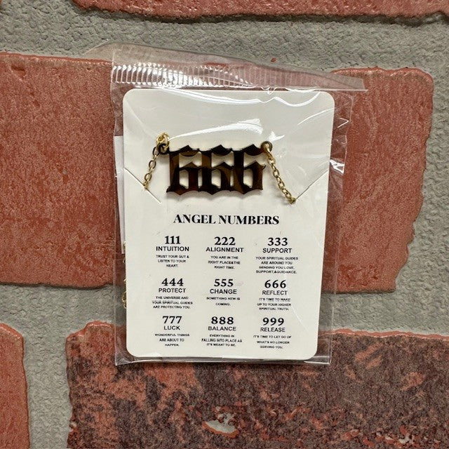 Necklace - Angel 666 - Gold