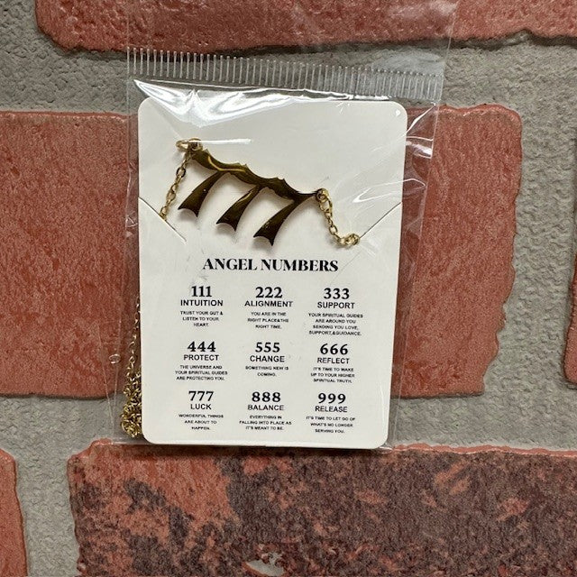 Necklace - Angel 777 - Gold