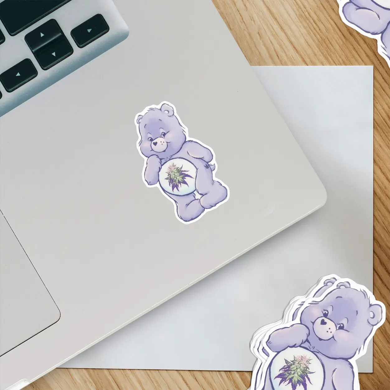 Sticker - Care Bear Weed Purple